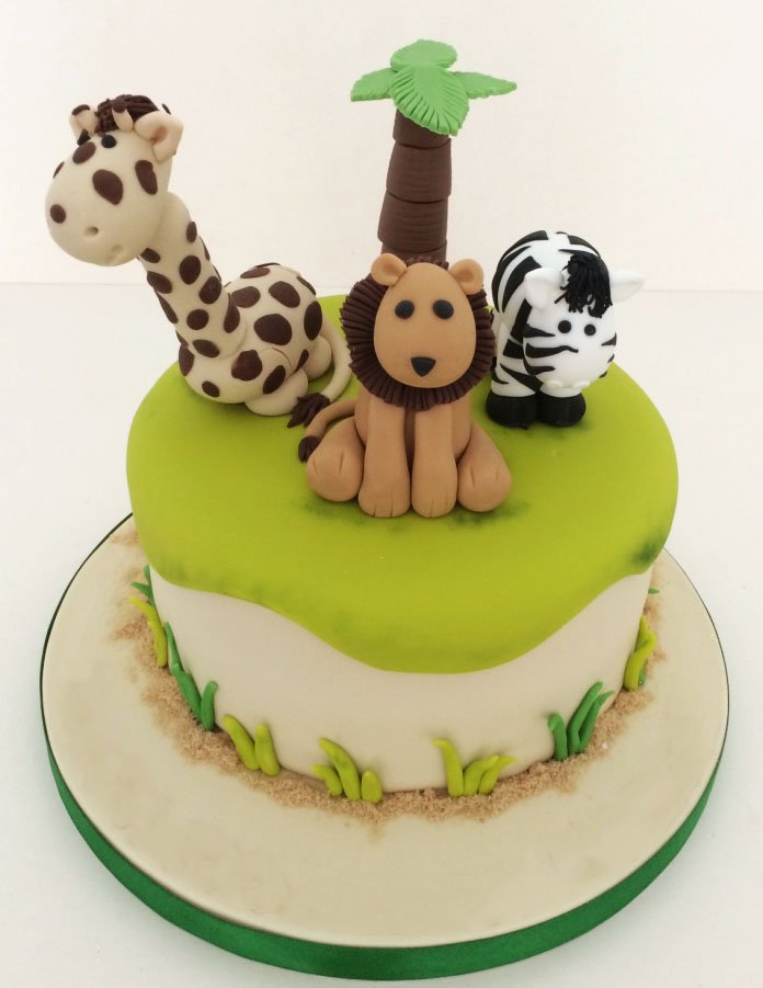 Jungle Animals Cake - Fondant Cakes in Lahore - Delivery