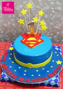 Superman First Birthday Cake