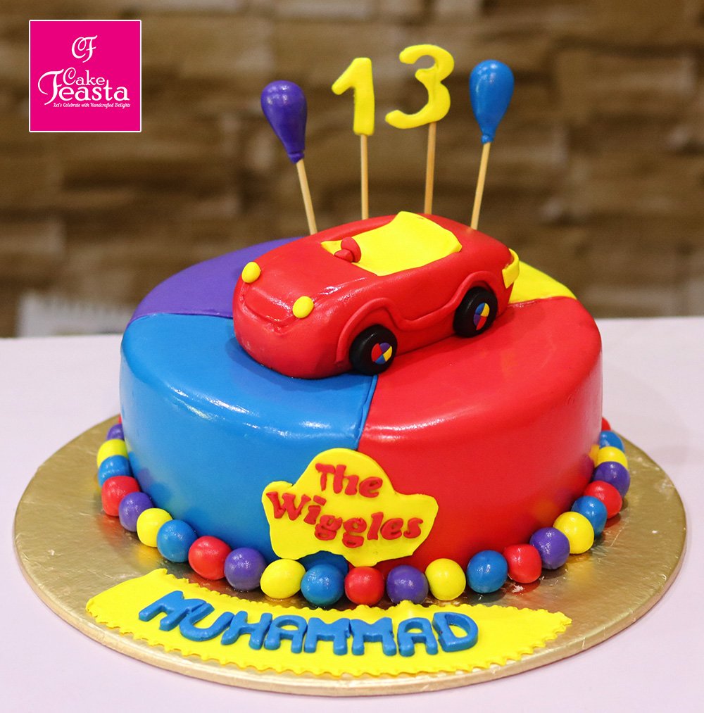 Super Car Kids Birthday Cake - Customized Cakes in Lahore