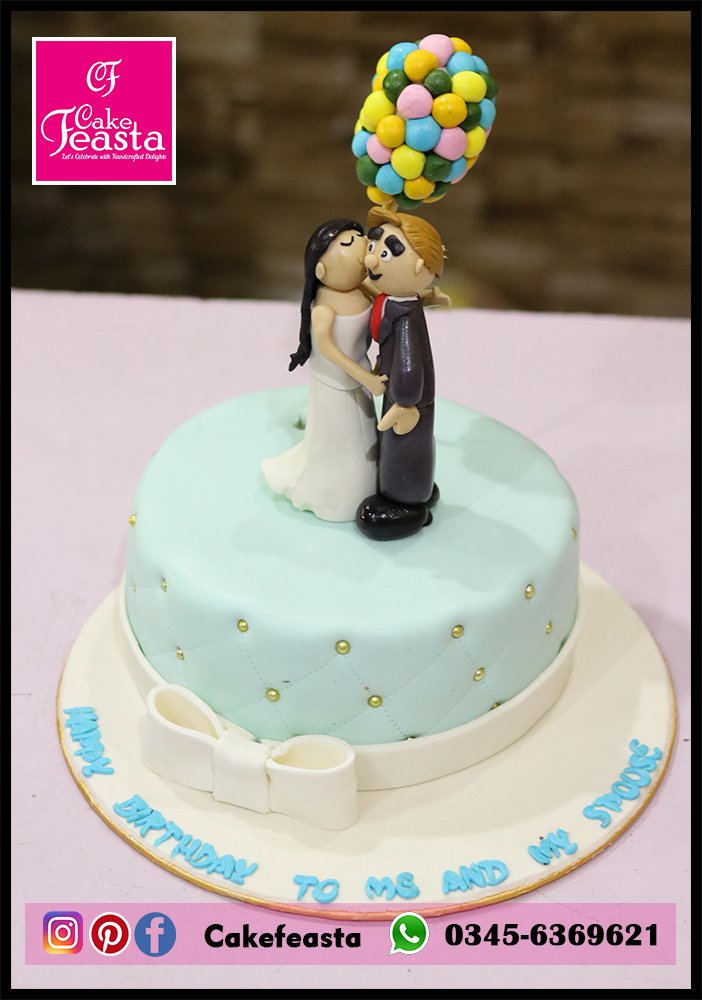 Husband Wife Birthday Cake - Wedding Cake - Marriage anniversary cake