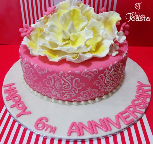 Peony Anniversary Cake in lahore