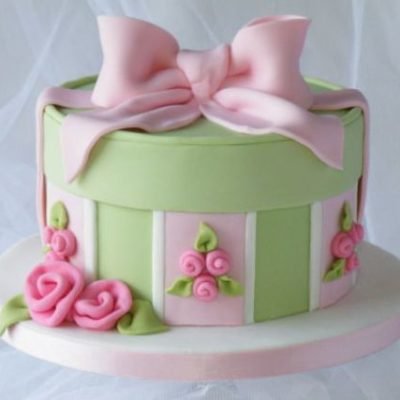 Pink Ribbon Mother's Day Cake