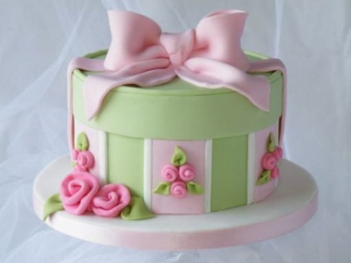 Pink Ribbon Mother's Day Cake