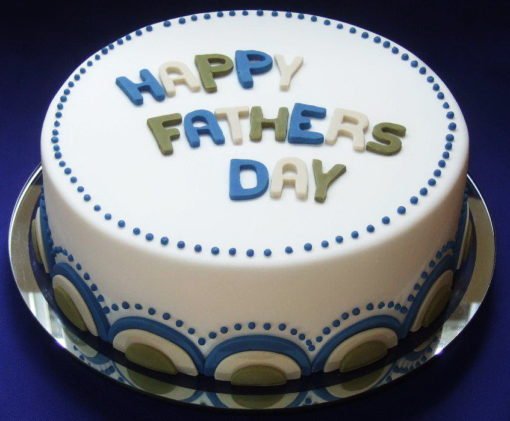 Blue Circles Father's Day Cake in Lahore