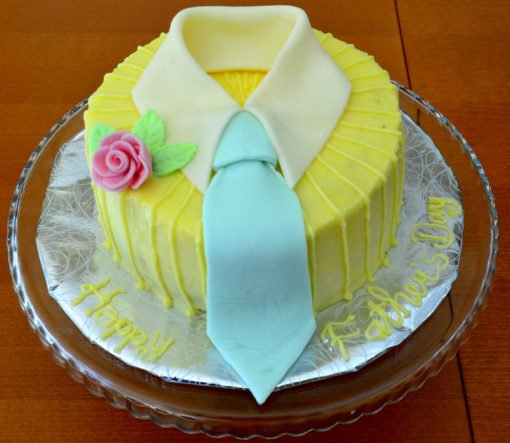 Yellow Theme Father's Day Cake in Lahore