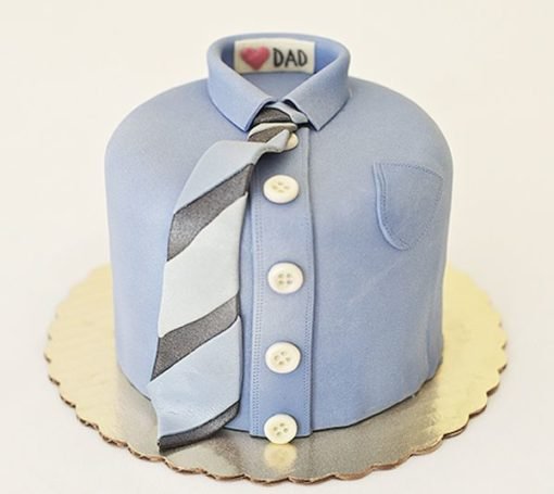 Blue Shirt Father's Day Cake in Lahore