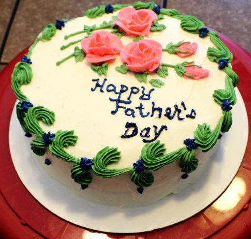 Pink Flowers Father's Day Cake