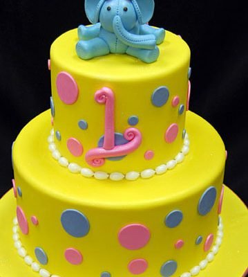 Elephant Baby 1st Birthday Cake in lahore