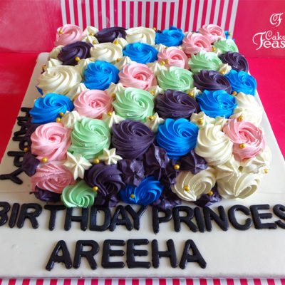 Multi Color Flowers Birthday Cake in lahore