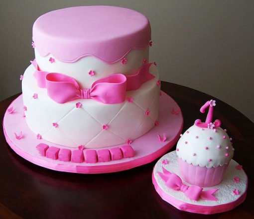 Pink Ribbon Birthday Cake in lahore