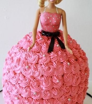 Barbie Pink Dress Cake character cakes in lahore