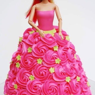 Barbie Roses Dress Cake character cakes in lahore