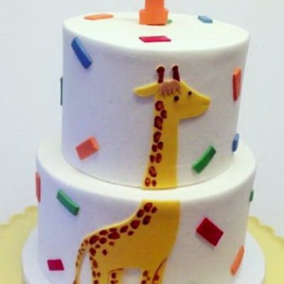 Giraffe First Birthday Cake in lahore