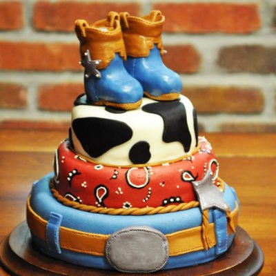 Cowboy Shoes 3 Tier character cakes in Lahore