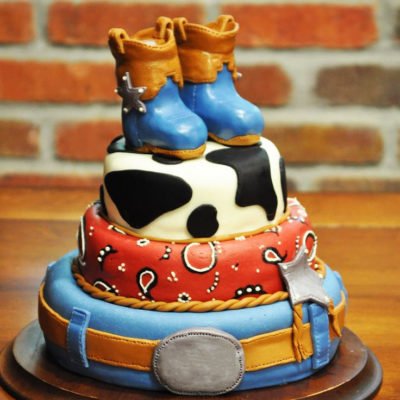 Cowboy Shoes 3 Tier character cakes in Lahore