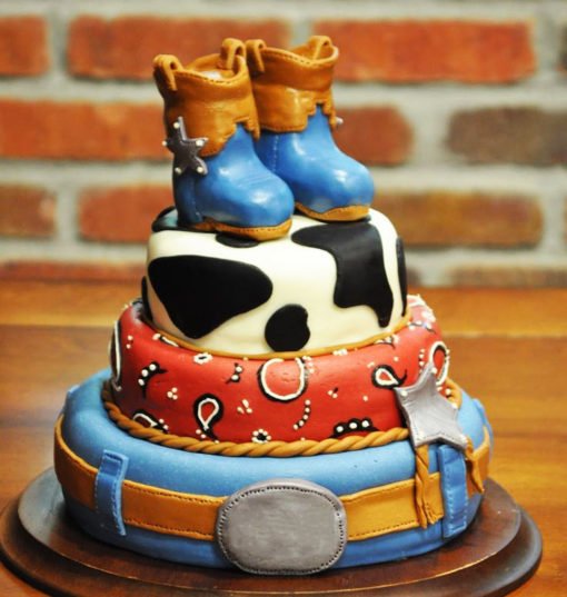 Cowboy Shoes 3 Tier character cakes in Lahore