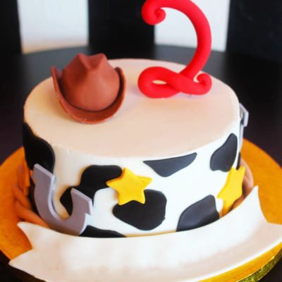 Cowboy White Theme Cake character cakes in Lahore