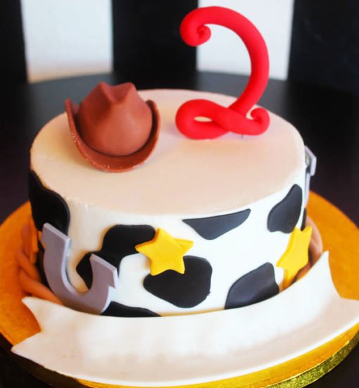 Cowboy White Theme Cake character cakes in Lahore