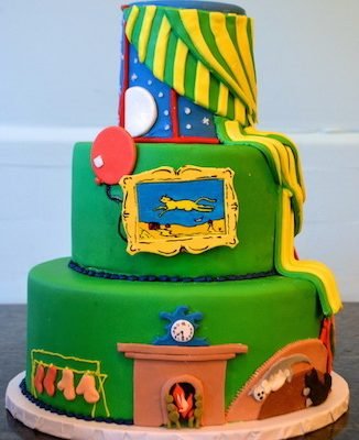 Goodnight Moon Green Theme Cake in Lahore