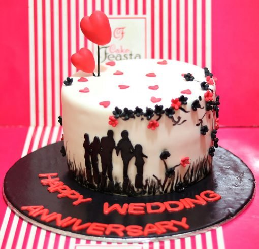 Little Hearts Anniversary Cake in Lahore