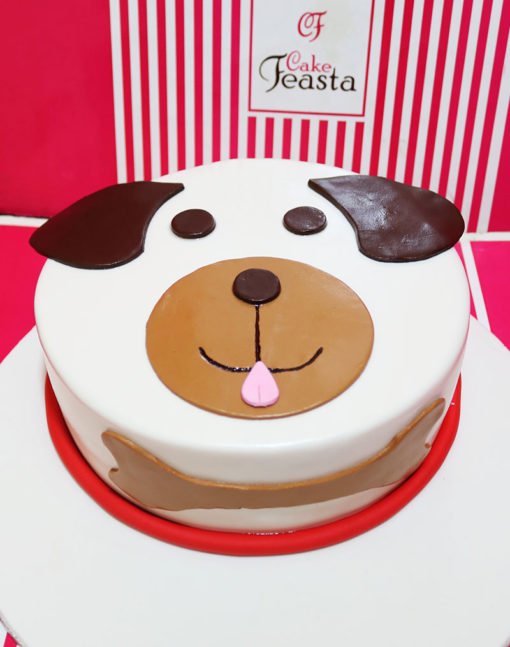 Brown Dog Birthday Cake
