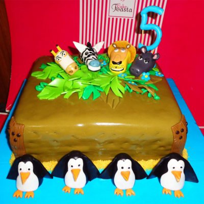 Madagascar Characters Birthday Cake
