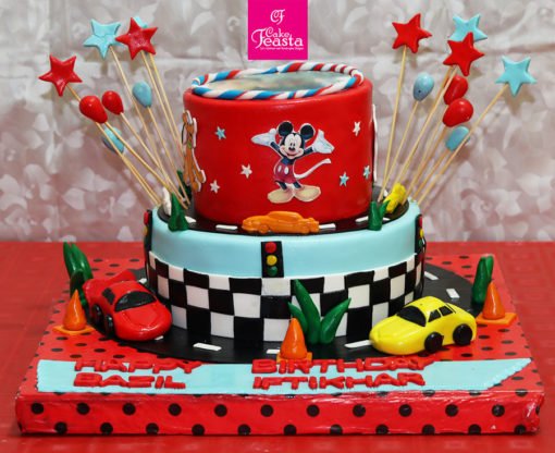 Cars Track Kids Birthday Cake