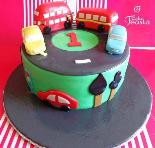 Double Decker Bus Birthday Cake