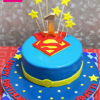 Superman First Birthday Cake