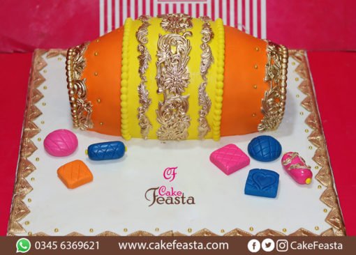 Yellow Orange Wedding Cake