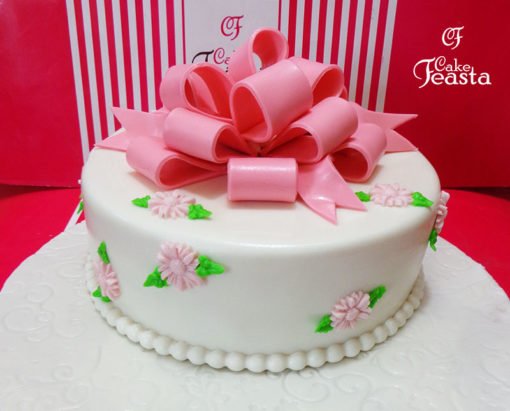Pink Ribbon Flowers Mother's Day