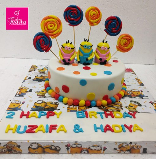 Minions Lollipops Kids Birthday Cake