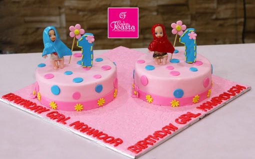 Twins Kids Birthday Cake