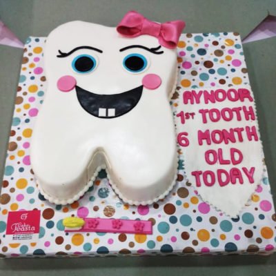 White Teeth Kids Birthday Cake
