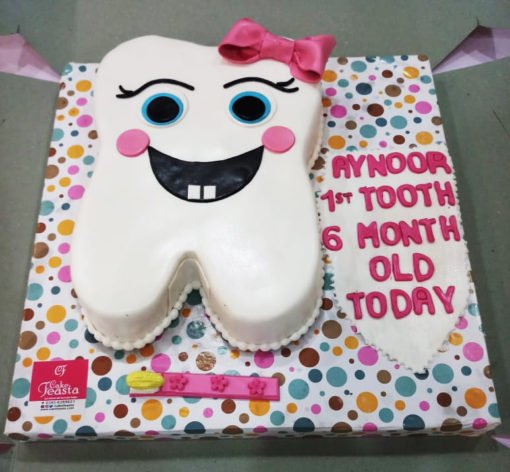 White Teeth Kids Birthday Cake