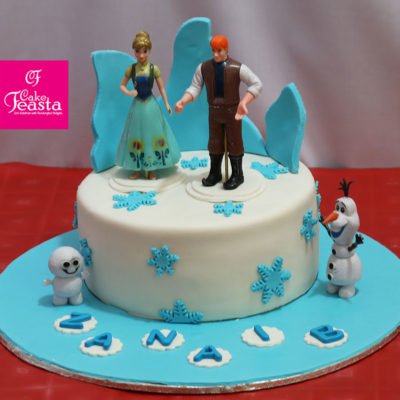 Frozen 1 Tier Birthday Cake