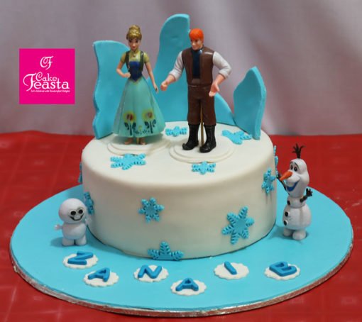 Frozen 1 Tier Birthday Cake
