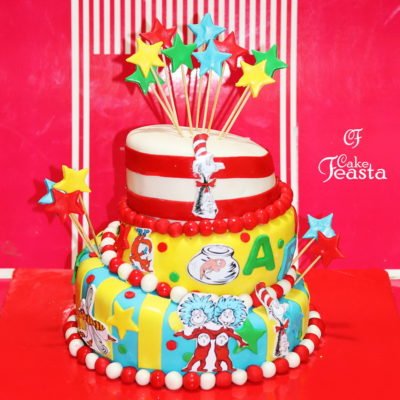 Cartoon 3 Tiers Funny Birthday Cake