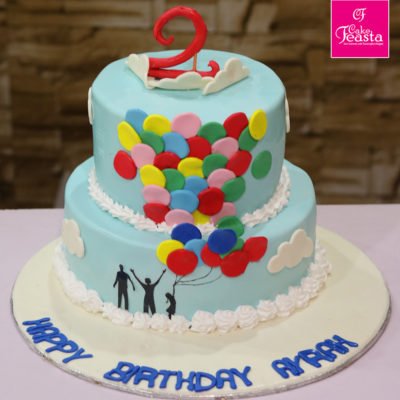 FreeFall Balloon Birthday Cake