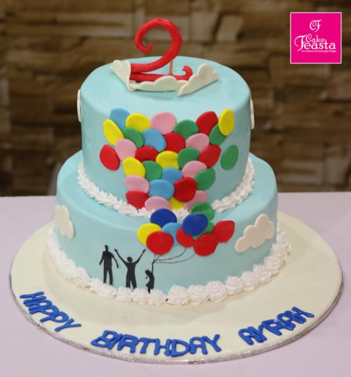 FreeFall Balloon Birthday Cake