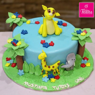 Jungle Kids Birthday Cake