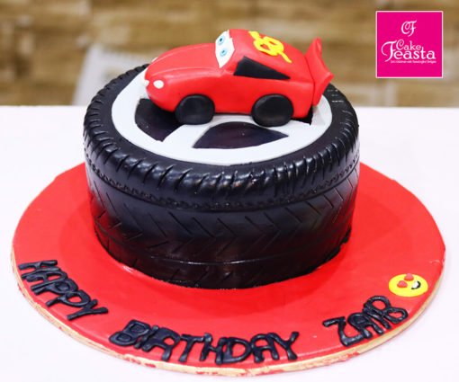 Lightning McQueen Rim Birthday Cake