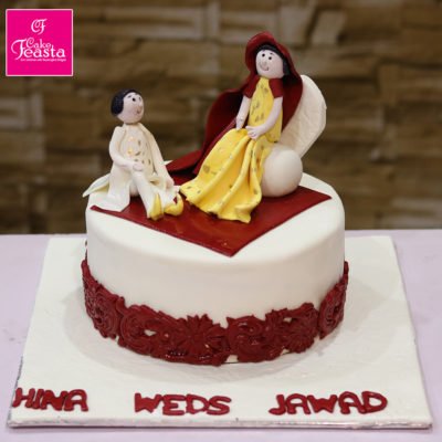 Mehandi Theme Wedding Cake