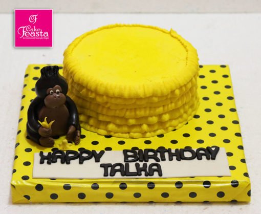 Monkey Banana Eat Theme Birthday Cake