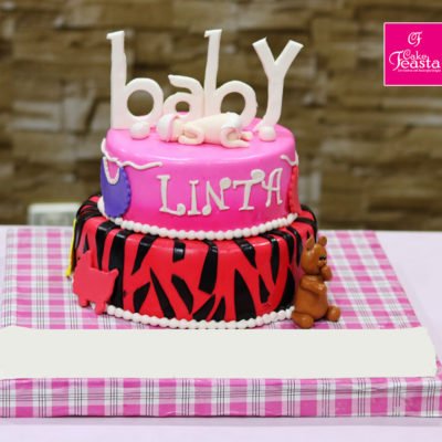 New Born Baby Girl Shower Cake