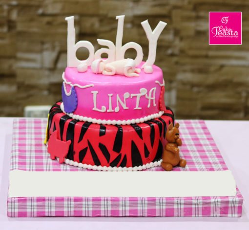 New Born Baby Girl Shower Cake