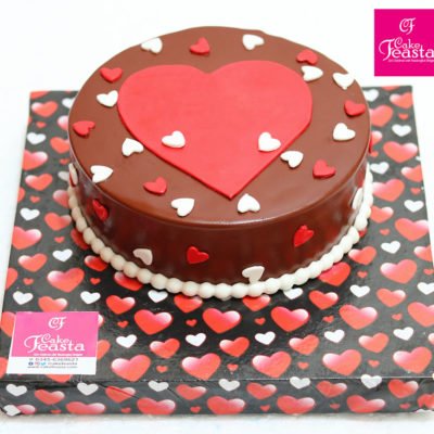 Red Heart Signature Cake