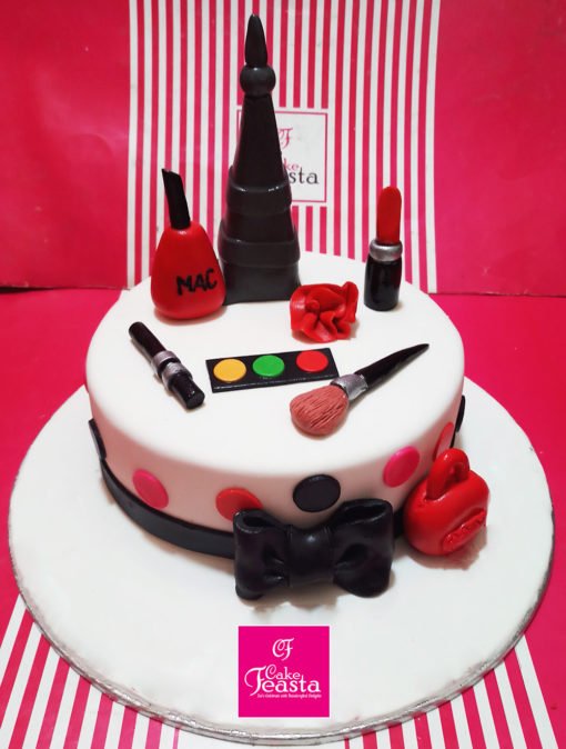 Red Makeup kit Cake