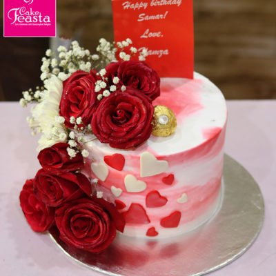 Red Rose Birthday Cake