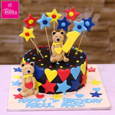 Rockstar Teddy Bear Birthday Cake